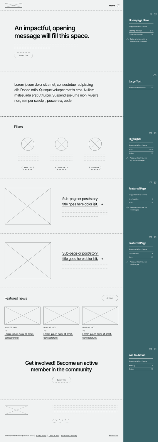 Page wireframe built from content blocks